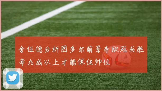 舍伍德分析图多尔前景夺欧冠或胜率九成以上才能保住帅位